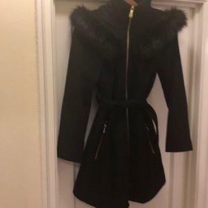 Black Wool Coat by Laundry from Nordstrom